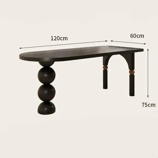 Semicircle Wooden Island Dining Table-Dining Tables