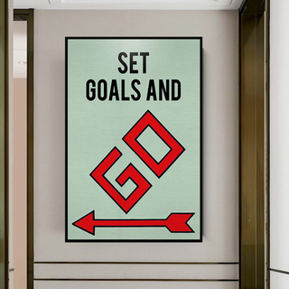 Set Goals and Go: Monopoly Canvas Wall Art-Wall Posters