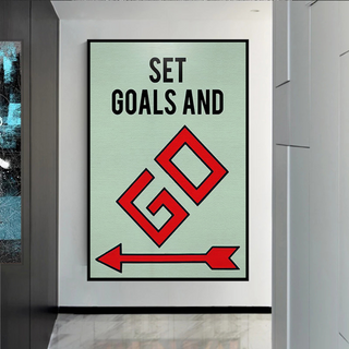 Set Goals and Go: Monopoly Canvas Wall Art-Wall Posters
