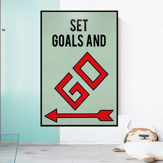 Set Goals and Go: Monopoly Canvas Wall Art-Wall Posters