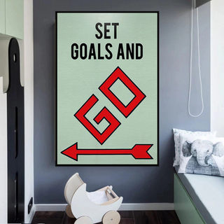 Set Goals and Go: Monopoly Canvas Wall Art-Wall Posters