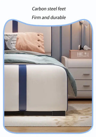 Ship Sailor Anchor Kids Bed – Nautical Design, PU Leather Finish-Kids Furniture