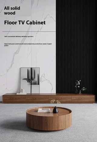 Simple Rack Oak Wood Minimalistic TV Stands & Entertainment Center-TV Stands