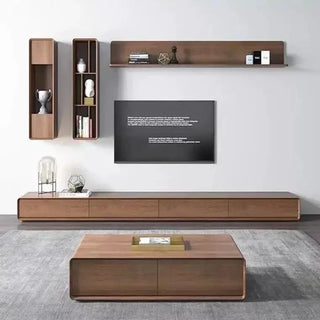 Simple Rack Oak Wood Minimalistic TV Stands & Entertainment Center-TV Stands