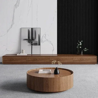 Simple Rack Oak Wood Minimalistic TV Stands & Entertainment Center-TV Stands