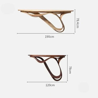 Simple Real Antique Oak Solid Wood Console Table-Console Tables