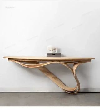 Simple Real Antique Oak Solid Wood Console Table-Console Tables