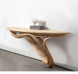 Simple Real Antique Oak Solid Wood Console Table-Console Tables