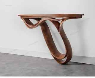 Simple Real Antique Oak Solid Wood Console Table-Console Tables