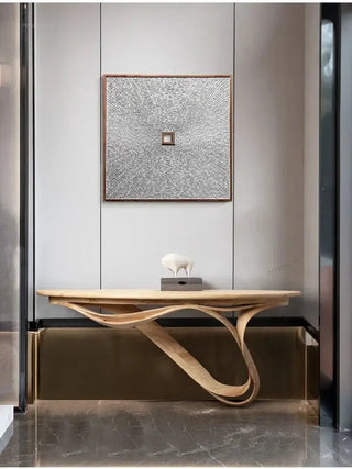 Simple Real Antique Oak Solid Wood Console Table-Console Tables