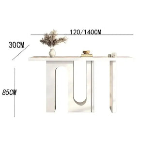 Simple Solid Wood U Shaped Console Table-Console Tables