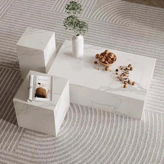 Sintered Stone Marble Coffee Table Trio-Coffee Table