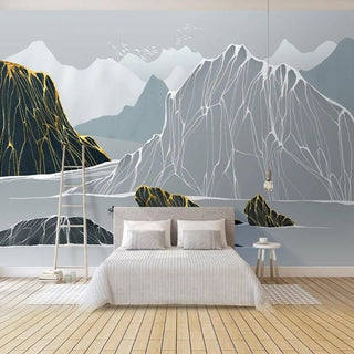 Sketchy Mountain Passage Wallpaper - Transform Your Space-Kids Room Wallpaper