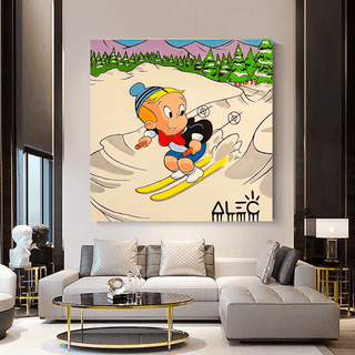 SkiingRichie Rich Canvas Wall Art: Enhance Your Skiing Décor-Wall Posters