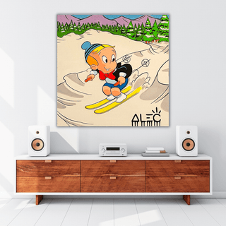 SkiingRichie Rich Canvas Wall Art: Enhance Your Skiing Décor-Wall Posters