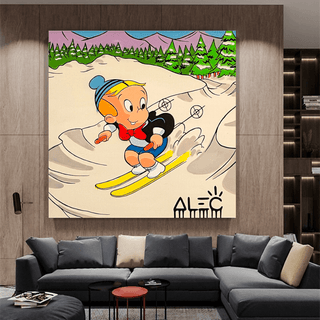 SkiingRichie Rich Canvas Wall Art: Enhance Your Skiing Décor-Wall Posters