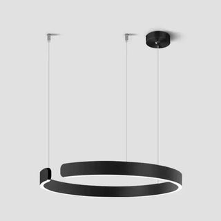 Sleek Minimalist Ring Chandelier - Aluminum Plated-Pendant Lights