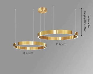 Sleek Minimalist Ring Chandelier - Aluminum Plated-Pendant Lights