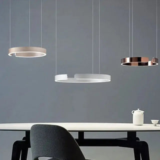 Sleek Minimalist Ring Chandelier - Aluminum Plated-Pendant Lights