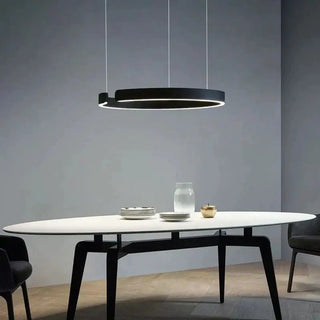 Sleek Minimalist Ring Chandelier - Aluminum Plated-Pendant Lights