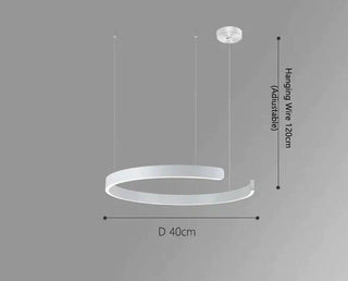 Sleek Minimalist Ring Chandelier - Aluminum Plated-Pendant Lights