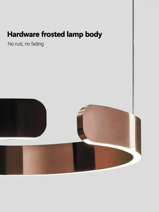 Sleek Minimalist Ring Chandelier - Aluminum Plated-Pendant Lights