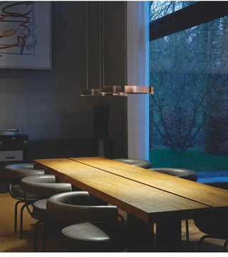 Sleek Minimalist Ring Chandelier - Aluminum Plated-Pendant Lights