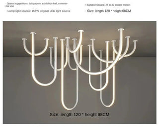 Soft Hose LED Ceiling Chandelier – Flexible Modern Lighting-Chandeliers