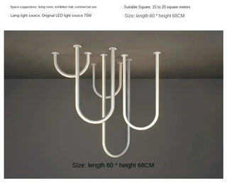 Soft Hose LED Ceiling Chandelier – Flexible Modern Lighting-Chandeliers