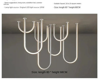 Soft Hose LED Ceiling Chandelier – Flexible Modern Lighting-Chandeliers