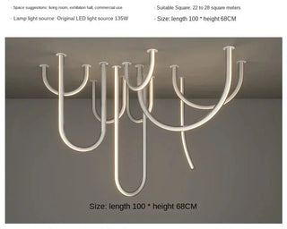 Soft Hose LED Ceiling Chandelier – Flexible Modern Lighting-Chandeliers