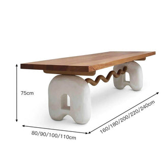 Solid Oak Wood Dining Table-Dining Tables