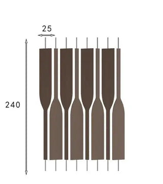 Solid Wood 360° Rotating Room Divider Panel – Bamboo &amp; Rattan Finish