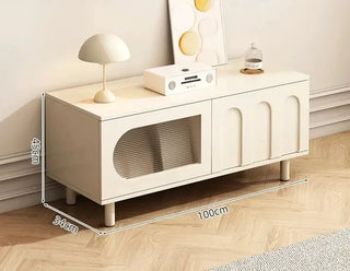 Solid Wood Minimalistic TV Stands & Entertainment Center-TV Stands