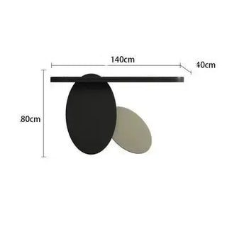 Solid Wood Oval Art Console Table-Console Tables