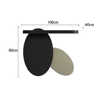 Solid Wood Oval Art Console Table-Console Tables