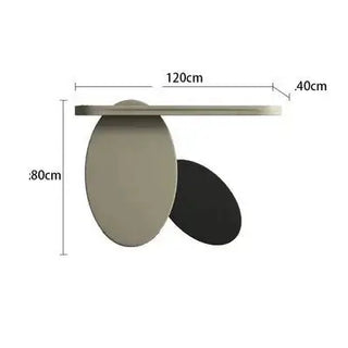 Solid Wood Oval Art Console Table-Console Tables