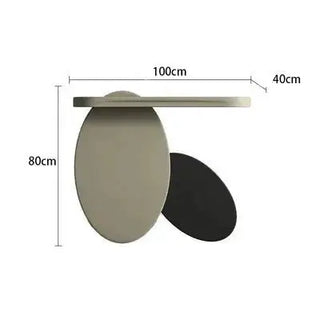 Solid Wood Oval Art Console Table-Console Tables