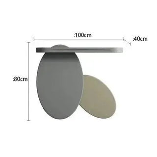 Solid Wood Oval Art Console Table-Console Tables