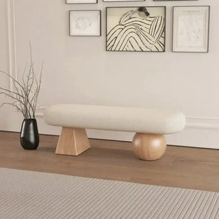 Solid Wood Shoe-Changing Bench – Sturdy Wooden Construction-Benches