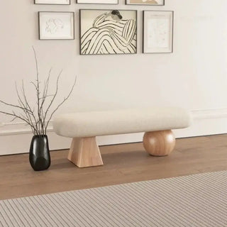 Solid Wood Shoe-Changing Bench – Sturdy Wooden Construction-Benches