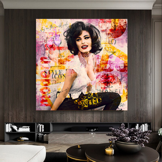 Sophia Loren "Get Wild" Canvas Wall Hanging Art-Wall Posters