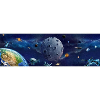 Space Adventure: It's Time to Go to Space Nursery Wallpaper-Kids Room Wallpaper