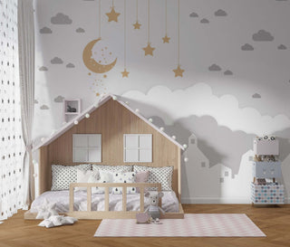 Sparkling Stars - Kids Room Wallpaper Mural-Kids Room Wallpaper
