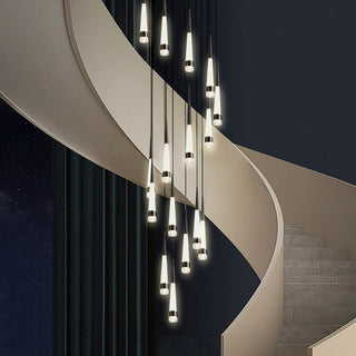 Spiral Cones: Staircase Chandelier - Elegant Lighting-Staircase Chandeliers