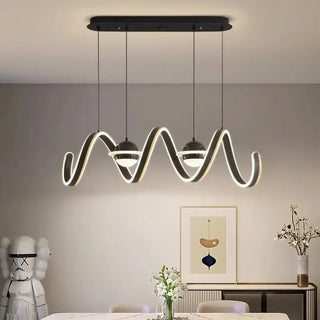 Spiral Rings LED Kitchen Island Chandelier-Kitchen Island