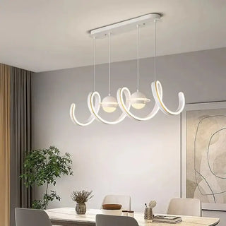 Spiral Rings LED Kitchen Island Chandelier-Kitchen Island