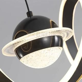 Spiral Rings LED Kitchen Island Chandelier-Kitchen Island