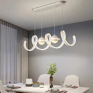 Spiral Rings LED Kitchen Island Chandelier-Kitchen Island