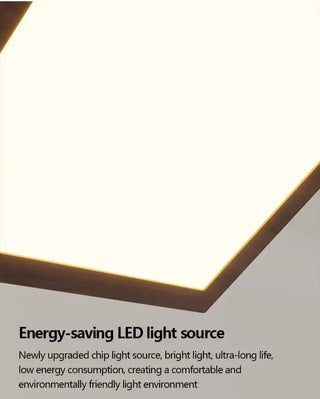 Square Wood Pendant Light – Bamboo &amp; Wooden Hanging Chandelier